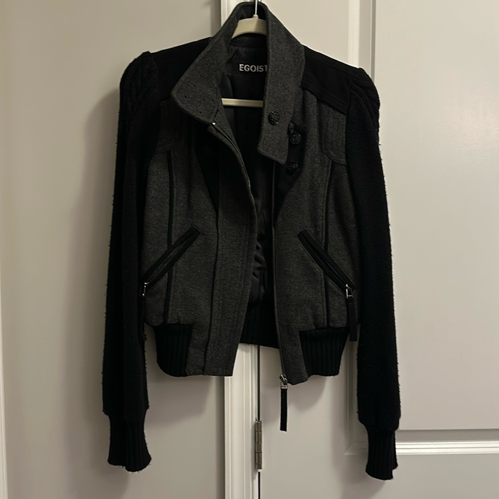 Knit bomber jacket